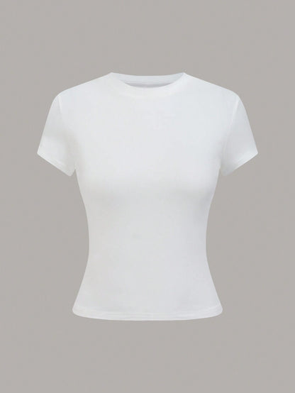camiseta manga corta unicolor