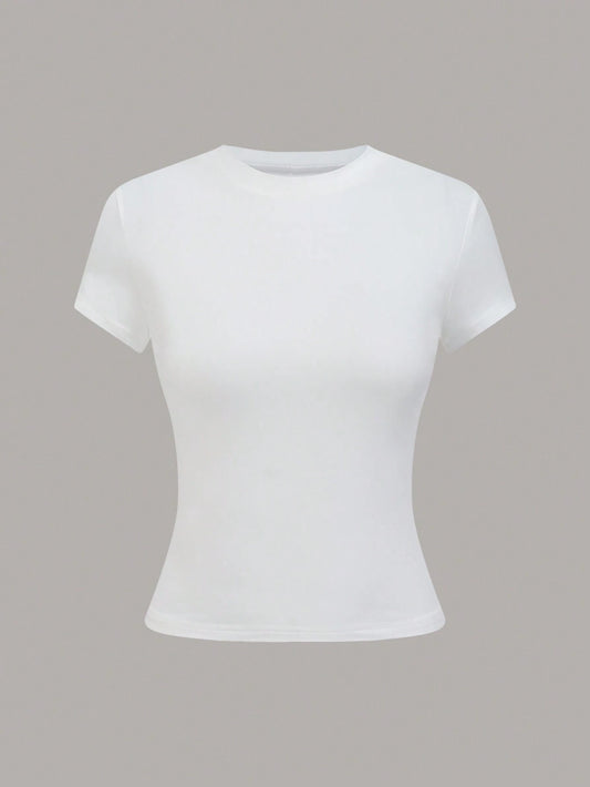 camiseta manga corta unicolor