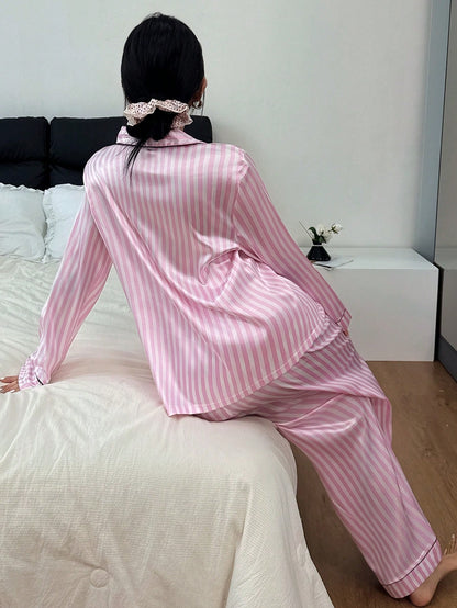 Pijama a rayas pink