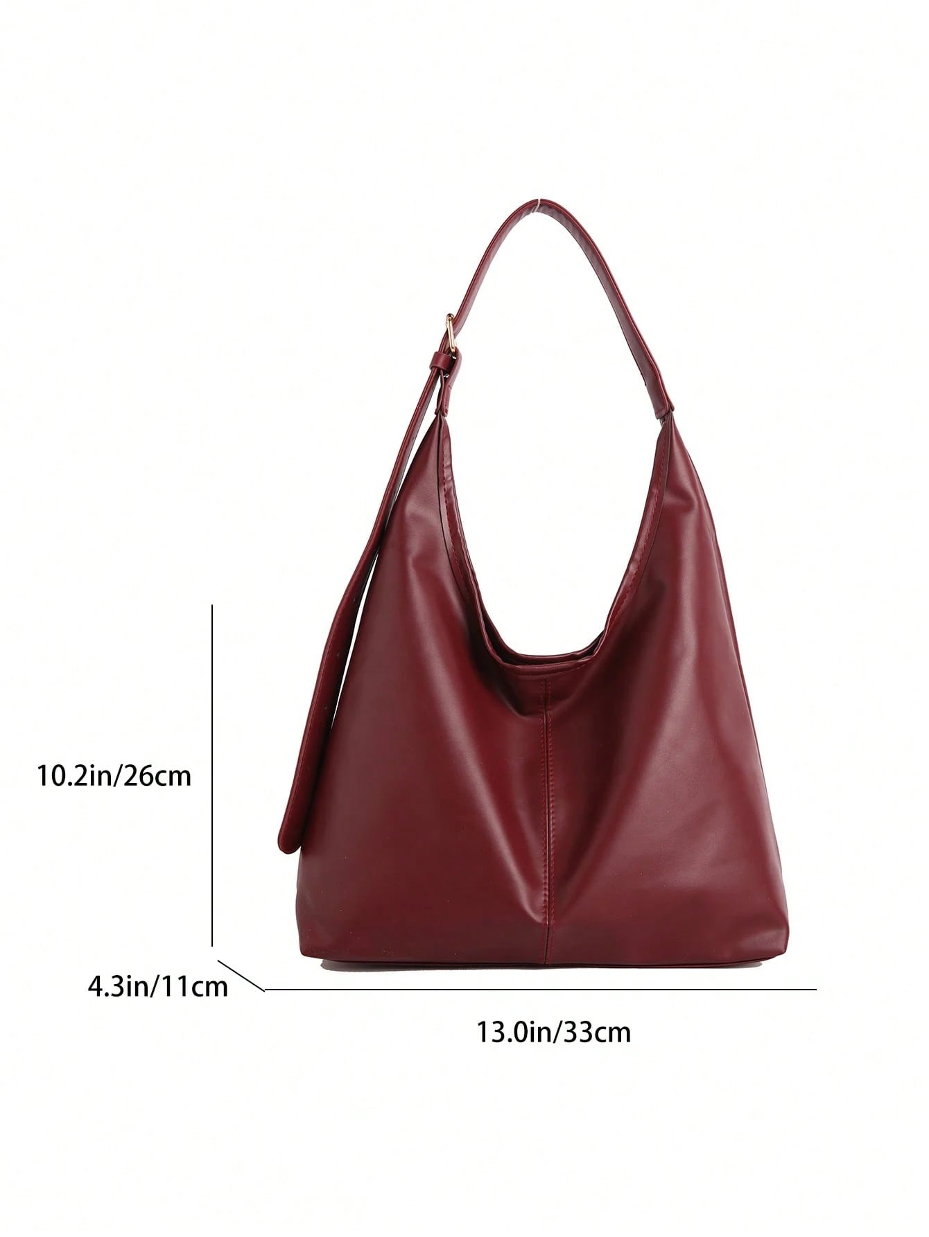 bolso de hombro burdeo