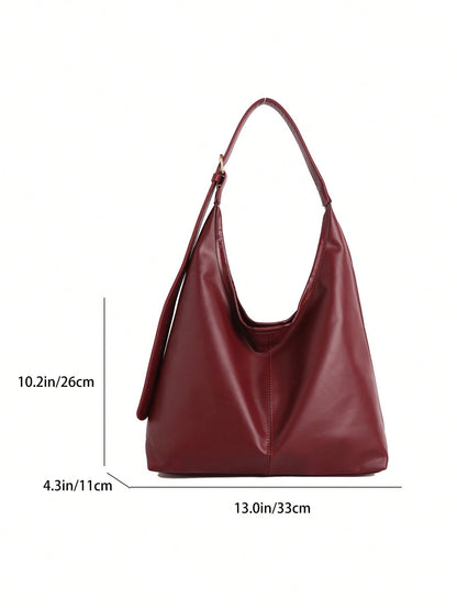 bolso de hombro burdeo