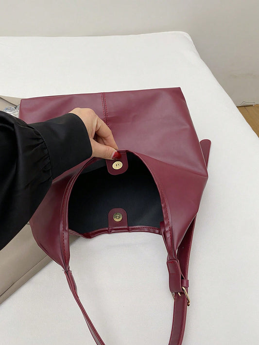 bolso de hombro burdeo