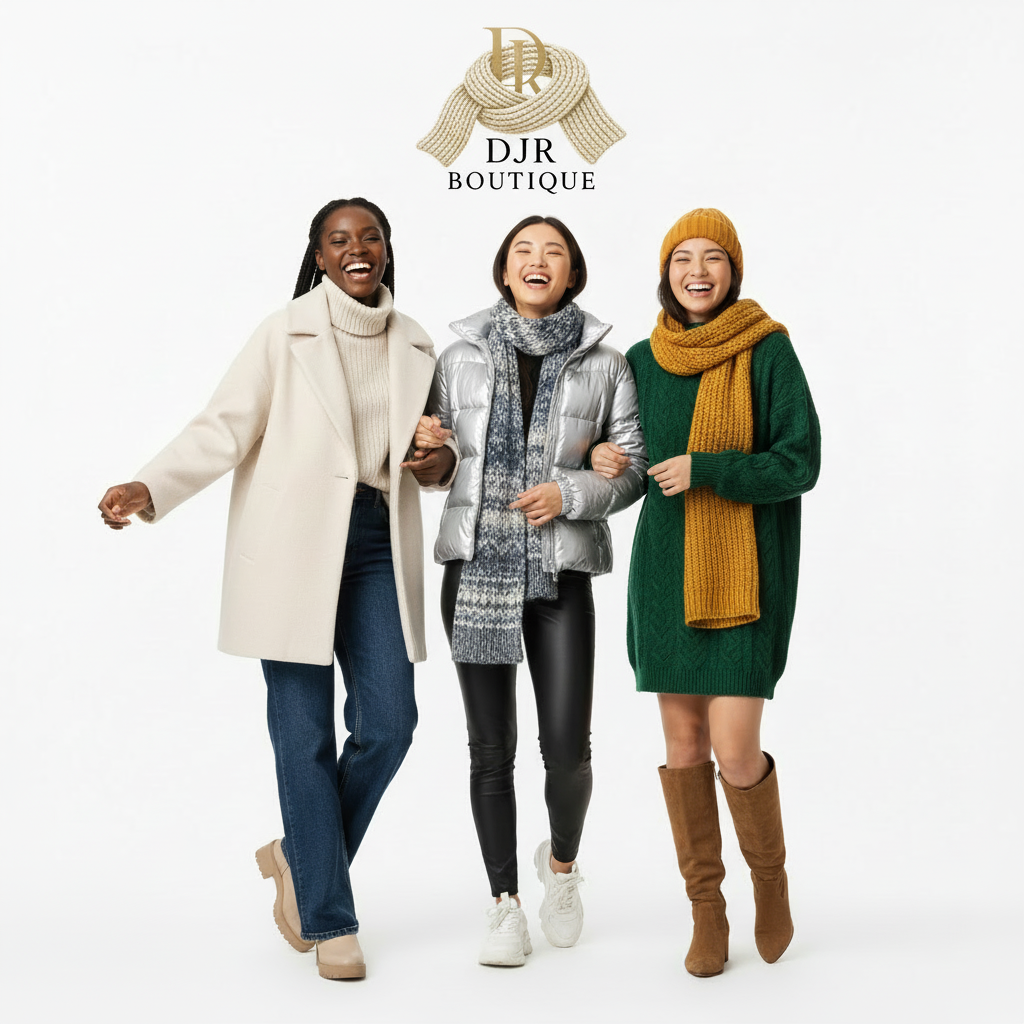 Logo con bufanda sobre chicas invierno